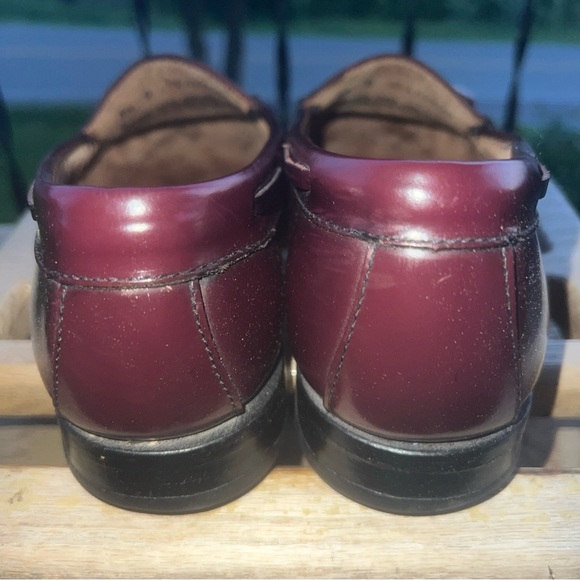 Men's Bass Layton Weejuns Burgundy Leather Tassels Kilt Size 8.5D - Picture 4 of 12